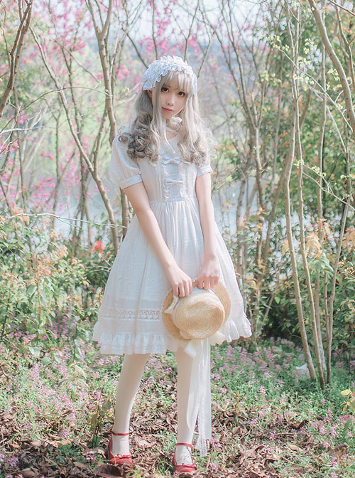 Daily Chiffon Short Sleeves Concise Classic Lolita Dress