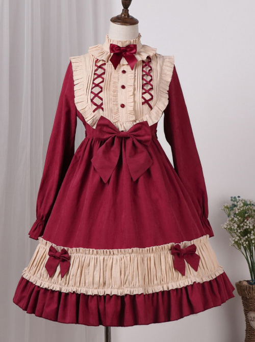 Lace Long Sleeves Bowknot Sweet Lolita Dress