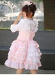 Cotton Chiffon Bowknot Square-neck Sleeveless Sweet Lolita Dress