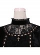 Crucifix Embroidery Lace Velvet Retro Gothic Lolita Dress