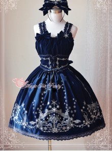 Magic Tea Party The Mass Of Winter Series Embroidery Classic Lolita Sling Dress