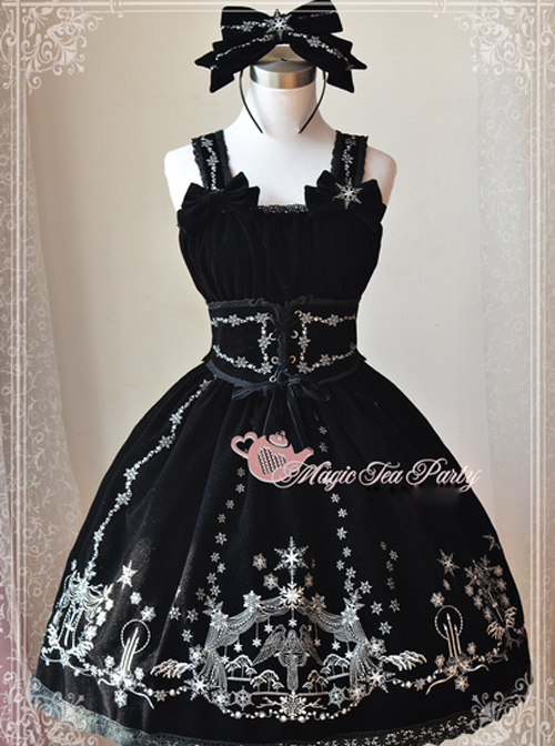 Magic Tea Party The Mass Of Winter Series Embroidery Classic Lolita Sling Dress