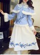 Plum Blossom Embroidery Classic Lolita Dress With Shawl