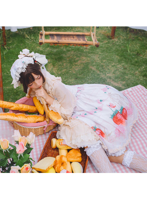 Strawberry Wedding Series Sweet Lolita Sling Dress