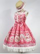 Strawberry Rabbit Series Sweet Lolita High Waist Sling Dress