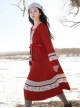 Retro Red Classic Lolita Long Sleeve Dress