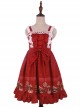 Cake Dessert Chocolate Printing Sweet Lolita Sling Dress