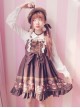 Cake Dessert Chocolate Printing Sweet Lolita Sling Dress