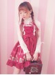 Cake Dessert Chocolate Printing Sweet Lolita Sling Dress