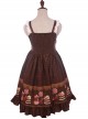 Cake Dessert Chocolate Printing Sweet Lolita Sling Dress