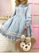 Elegant Cute Lace Pure Color Ruffles Classic Lolita Long Sleeve Dress