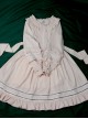 Elegant Cute Lace Pure Color Ruffles Classic Lolita Long Sleeve Dress