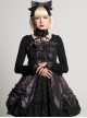 Black Chiffon Lace-up Gothic Lolita Sling Dress