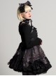 Black Chiffon Lace-up Gothic Lolita Sling Dress