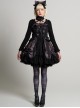 Black Chiffon Lace-up Gothic Lolita Sling Dress