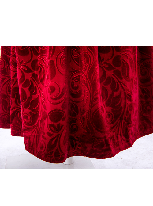 Surface Spell Juliet High Waist Jacquard Lolita Short Sleeve Dress