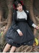 Unknown Poem Series Cross Embroidery Gothic Lolita Black Long Sleeve Dress