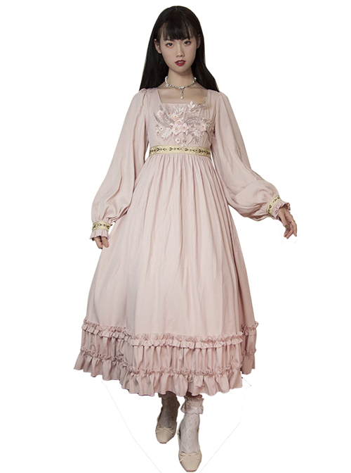 Emma Series Retro Elegant Classic Lolita Long Sleeve Long Dress