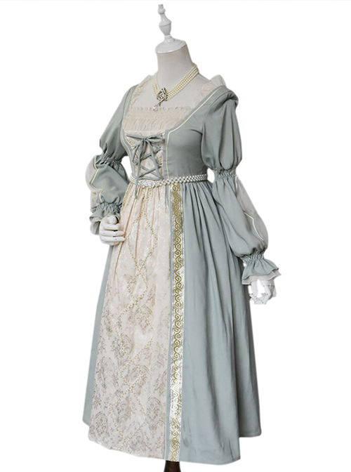 Lucrezia Series Retro Classic Lolita Long Sleeve Long Dress