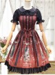 Old Castle Elves Series Retro High Waist Lolita Sling Dress