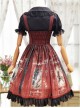 Old Castle Elves Series Retro High Waist Lolita Sling Dress