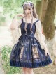 Old Castle Elves Series Retro High Waist Lolita Sling Dress