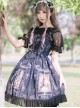 Old Castle Elves Series Retro High Waist Lolita Sling Dress