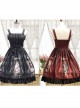 Old Castle Elves Series Retro High Waist Lolita Sling Dress