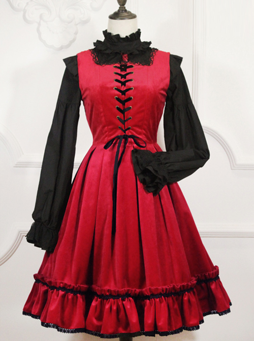 Retro Fairy Tale Style Gothic Lolita Sleeveless Dress