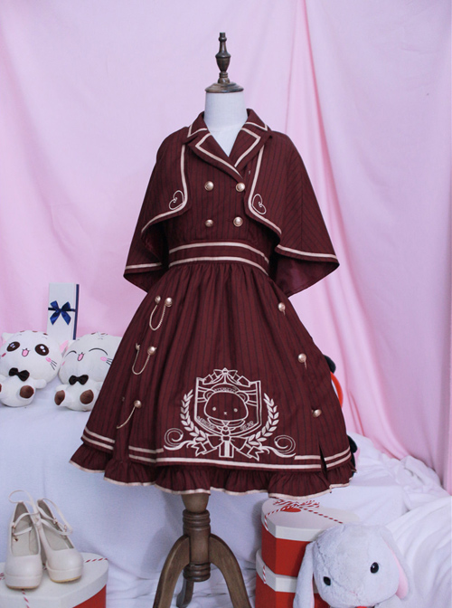 Royal College Style Lolita Plaid Dress Suit