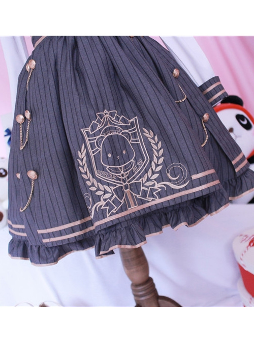 Royal College Style Lolita Plaid Dress Suit