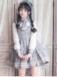 Little Bear Detective School Lolita Plaid Long Sleeve Dress