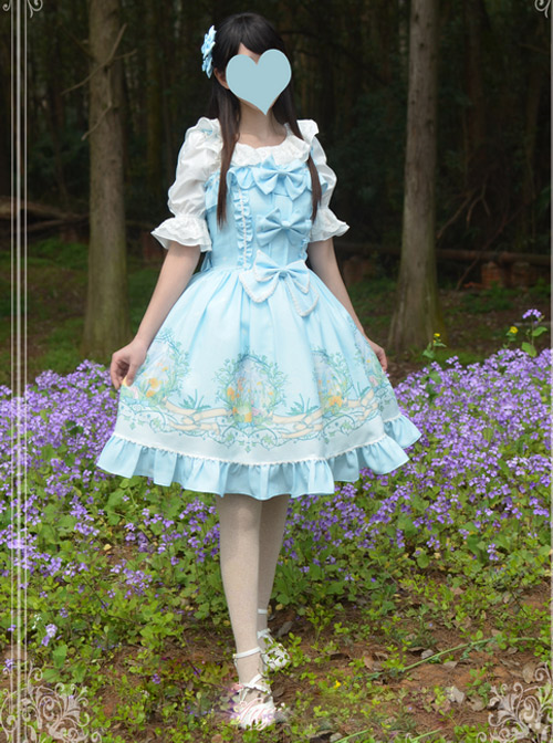 Magic Tea Party Wind's Child Series Bowknot Lolita Sling Dress