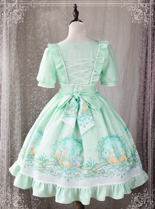 Magic Tea Party Wind's Child Series Bowknot Lolita Short Sleeve Dress