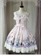 Magic Tea Party Ice Cream Party Series Printing Sweet Lolita Sling Dress