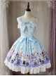 Magic Tea Party Ice Cream Party Series Printing Sweet Lolita Sling Dress