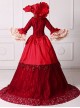 Gorgeous Bowknot Red Trailing Wedding Dress Lolita Prom Dress