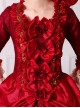Gorgeous Bowknot Red Trailing Wedding Dress Lolita Prom Dress