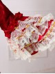 Gorgeous Bowknot Red Trailing Wedding Dress Lolita Prom Dress