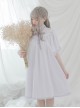 Stand Collar Seashell Sleeves Loose Sweet Lolita Dress