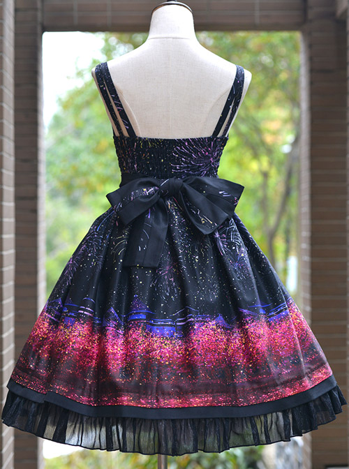 Japanese Style Sakura Fireworks Classic Lolita Sling Dress