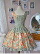 Retro Pure Cotton Green Ruffles Classic Lolita Sleeveless Dress