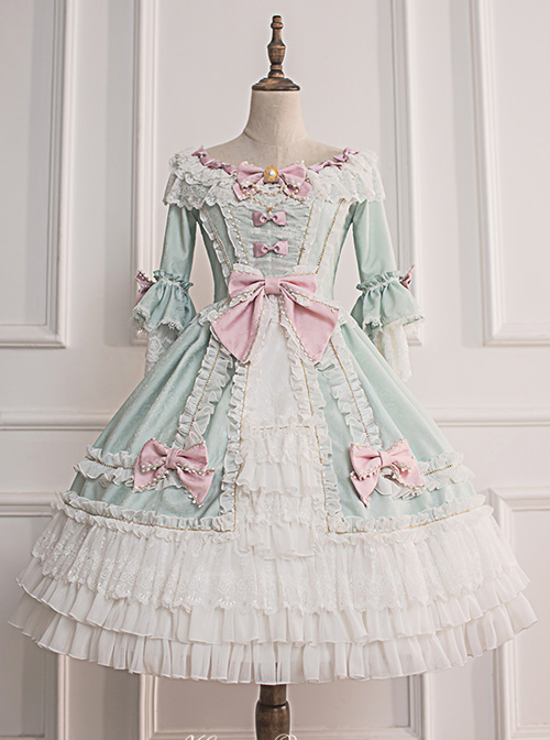 Light Green Classic Lolita Short Sleeve Dress