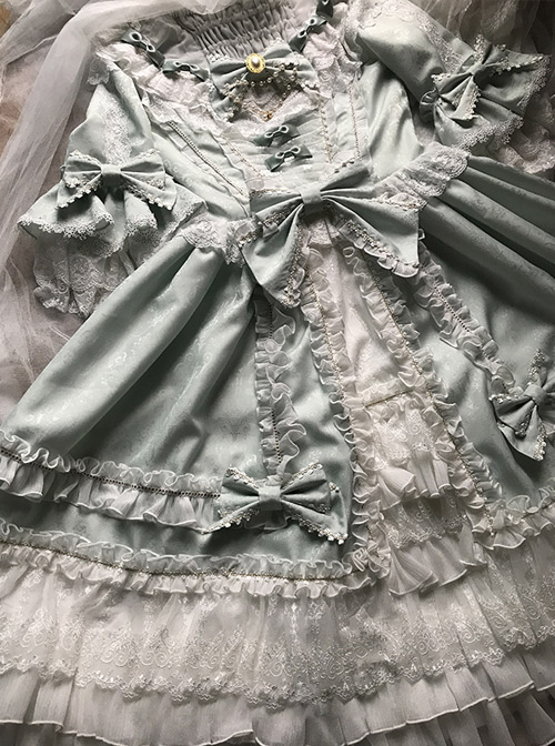 Light Green Classic Lolita Short Sleeve Dress