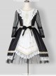 Chiffon Puff Sleeve Bowknot Ruffle Lolita Half Sleeve Dress