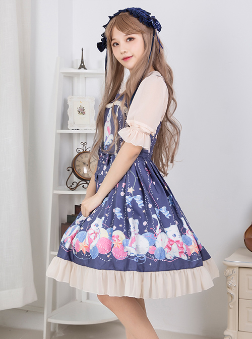 Cat And Wool Ball Series Sweet Lolita Sling Dress