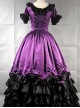 Palace Style Black Ruffles Lolita Prom Dress (Extra Large)