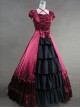 Hanging Neck Gothic Lolita Prom Bowknot Long Dress