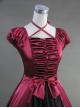 Hanging Neck Gothic Lolita Prom Bowknot Long Dress