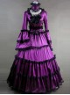 Matte Satin Lace Gothic Lolita Prom Dress